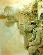 Carl Larsson fiskare fran grez -sur-loing USA oil painting artist